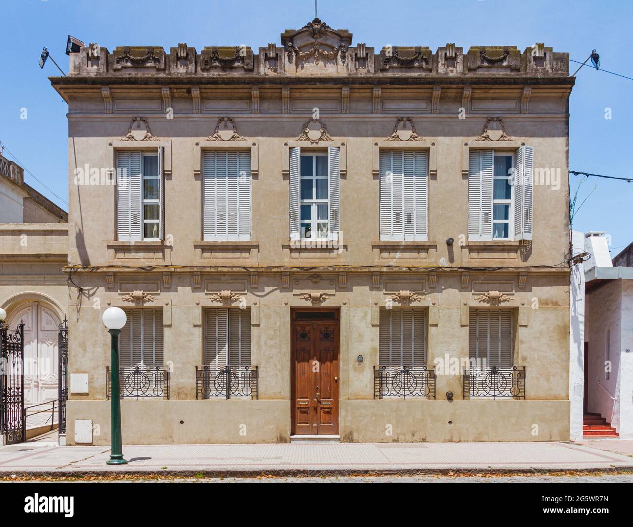 Edificio della Chiesa a San Antonio de Areco, Provincia di Buenos Aires, Argentina Foto Stock