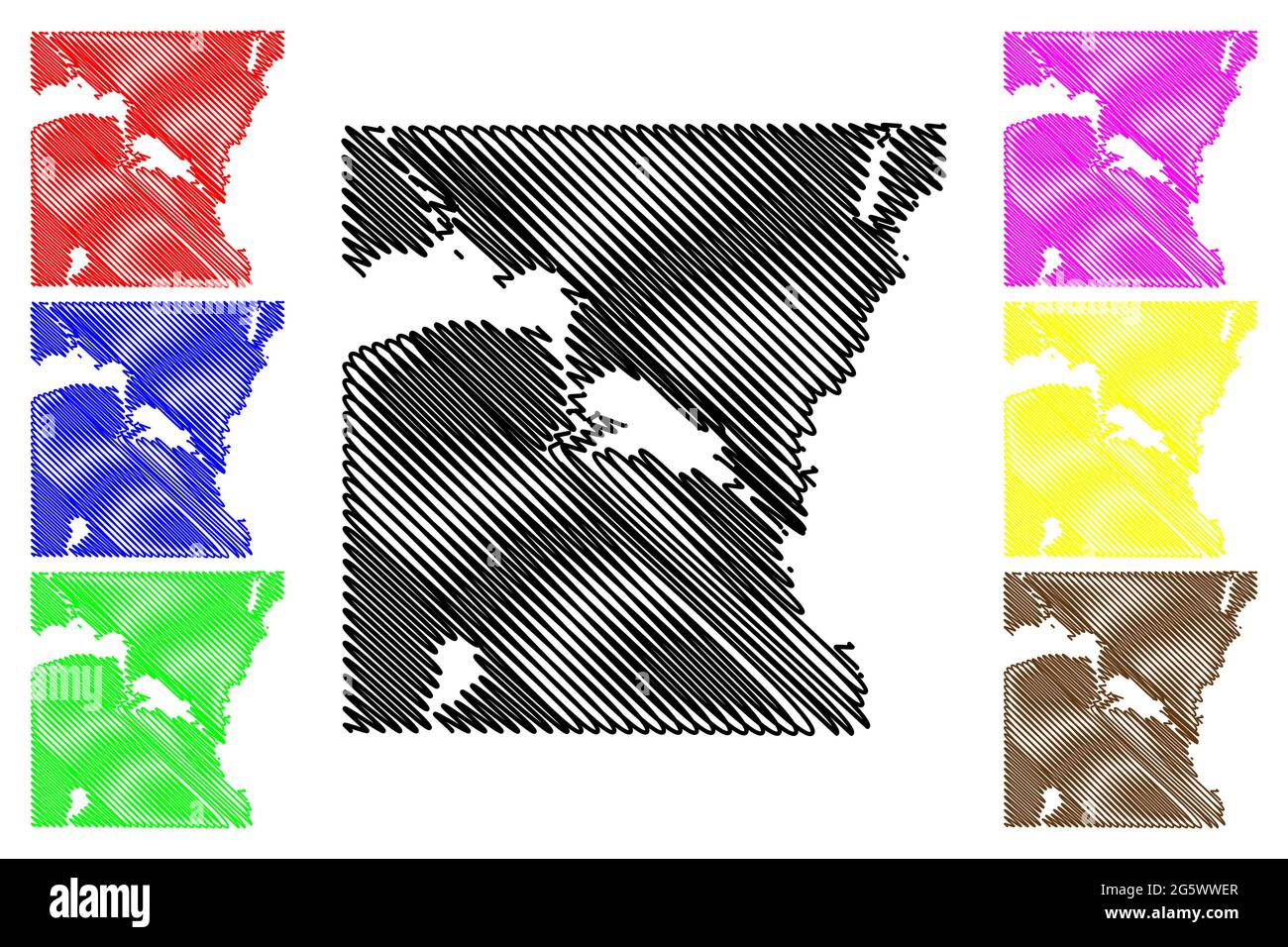 Mappa di winnebago Immagini Vettoriali Stock Alamy