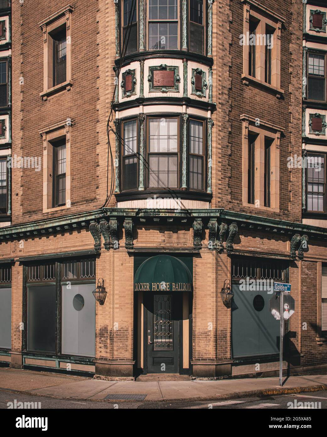 Un edificio in mattoni a New London, Connecticut Foto Stock