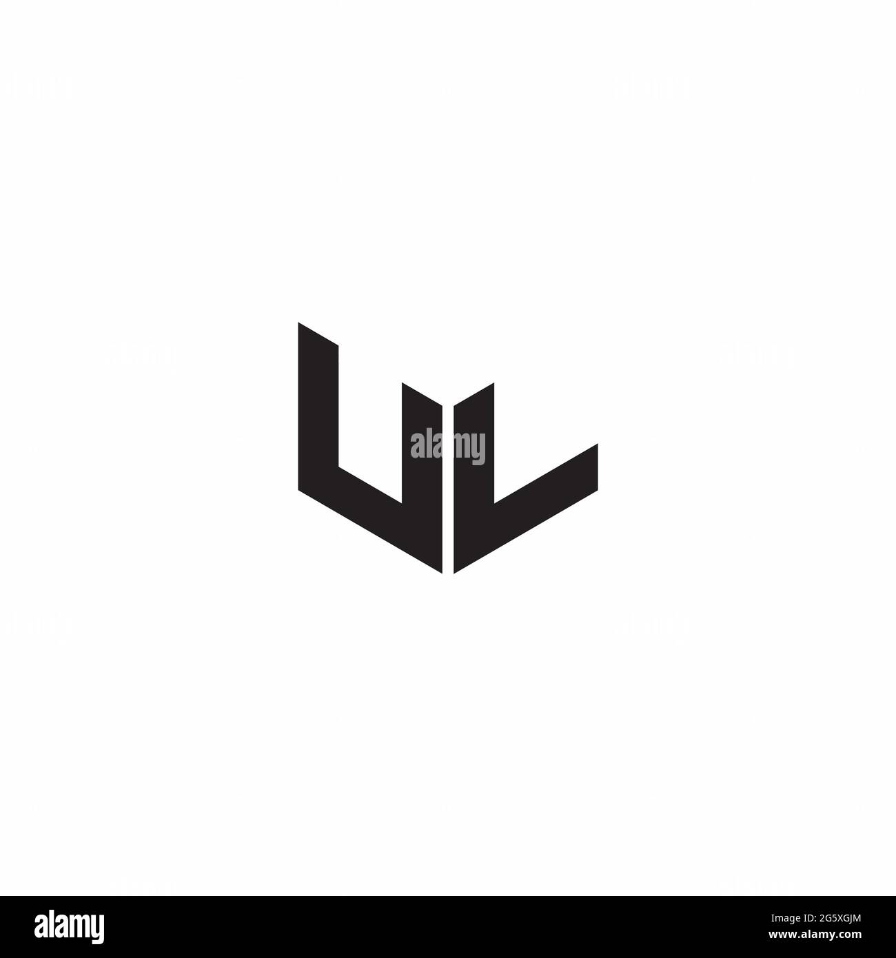 Logo Letter Monogramma disegni iniziali modello isolato su sfondo bianco Illustrazione Vettoriale