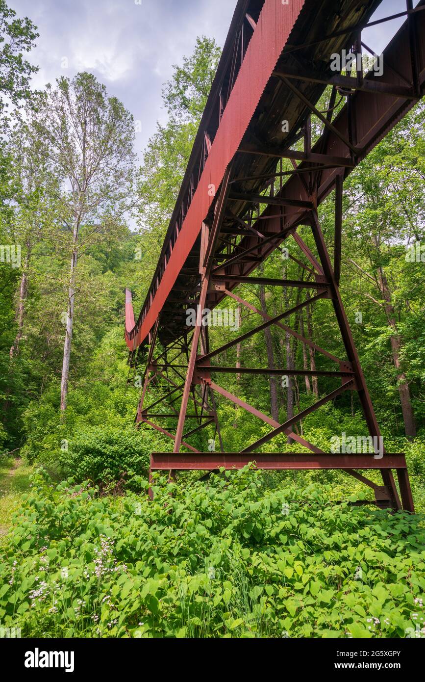 Esercizio storico di estrazione del carbone presso il New River Gorge National Park and Preserve Foto Stock