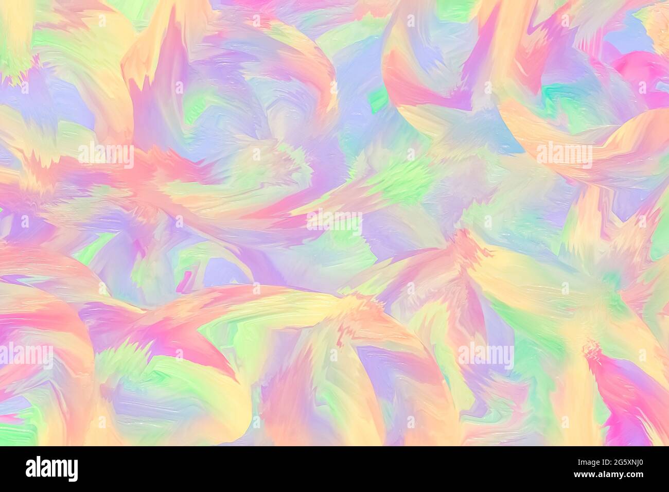 Sfondo color porpora pastello e rosa, trama dell'inchiostro, pennello, fluido. Sagoma luminosa con vernici a olio multistrato. Motivo multicolore su tela. Foto Stock