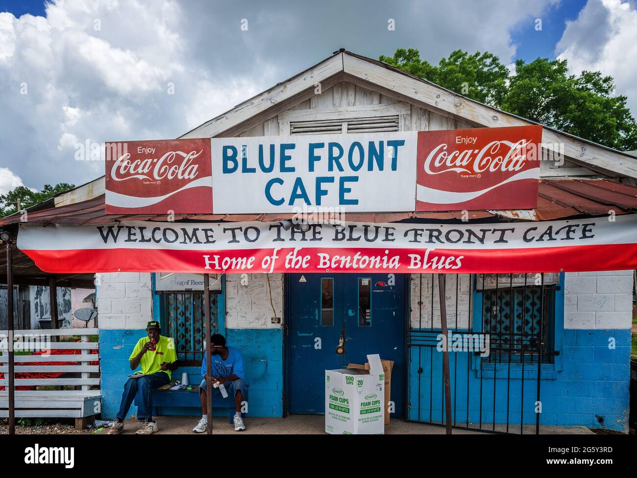 Blue Front Cafe il più antico Juke Joint del Mississippi famoso per la musica blues, Bentonia, MS Foto Stock