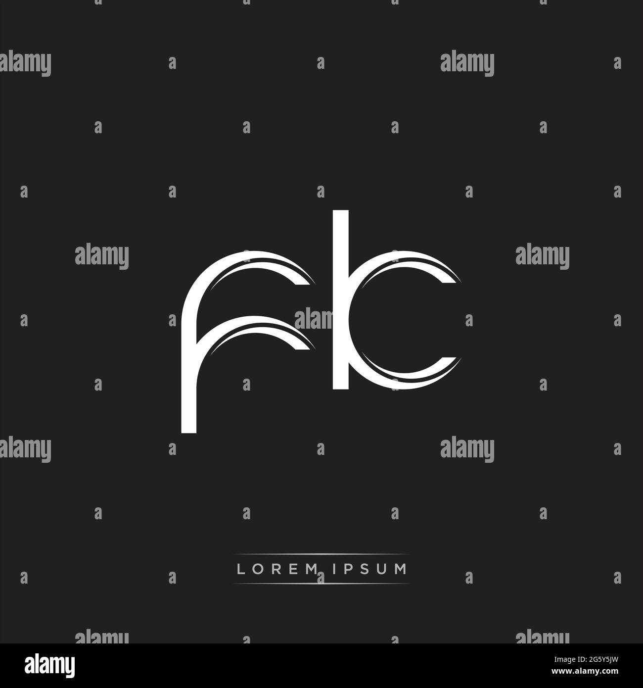 Initial Letter Split Lowercase Logo modello monogramma moderno isolato su colori Bianco Nero con vettore 10 Illustrazione Vettoriale