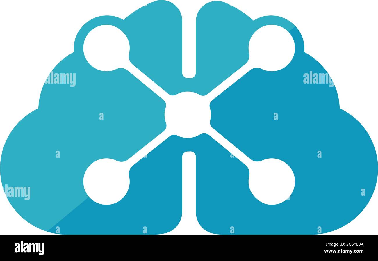 Illustrazione dell'icona del vettore ai (intelligenza artificiale) Illustrazione Vettoriale