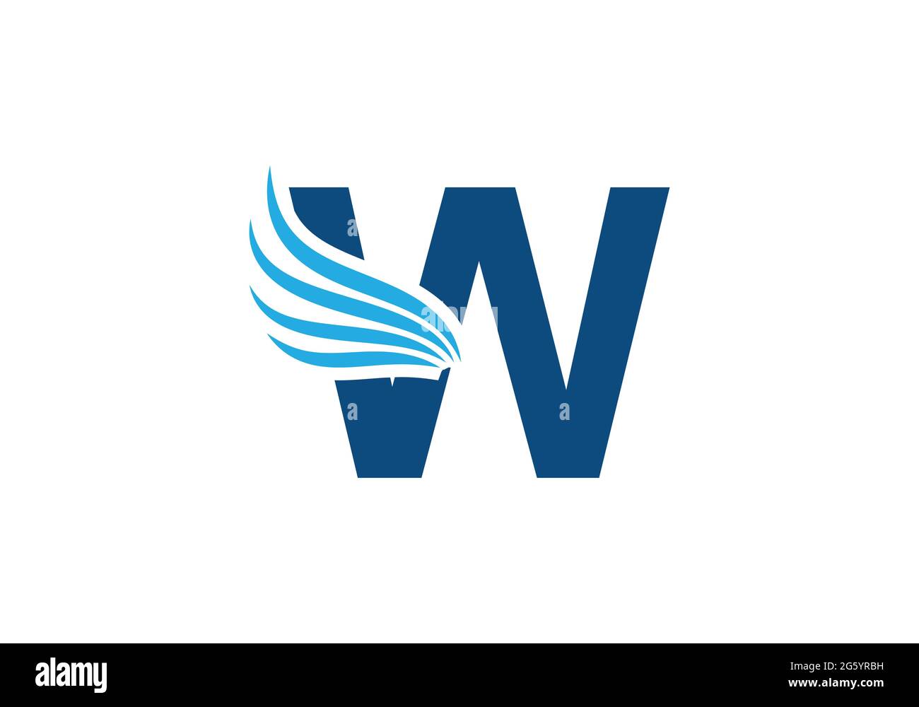 Logo W Letter iniziale con Creative Modern Business Typography Vector Template. Logo Falcon Illustrazione Vettoriale