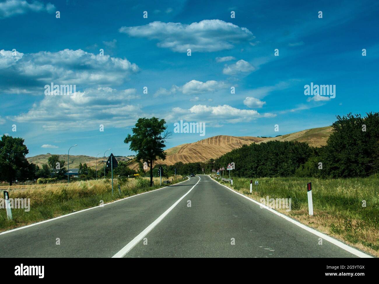 Italia, Toscana, il paese della valle dell'Orcia. Foto Stock