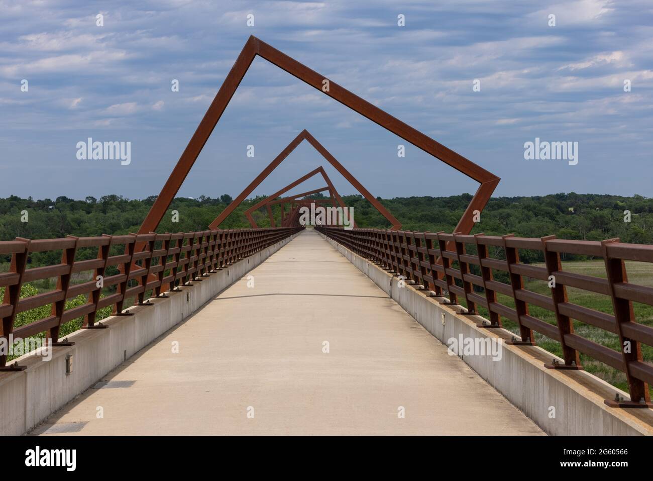 High Trestle Bike Trail Bridge Foto Stock