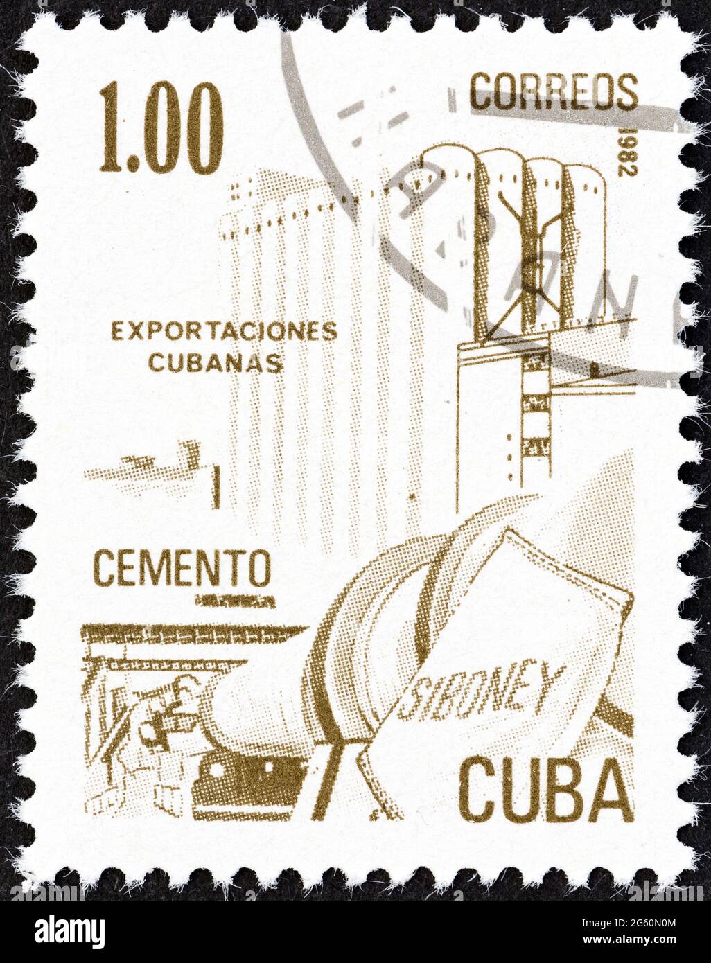 X 0238 Selo Xadrez Chapéu Cuba Capablanca 1982