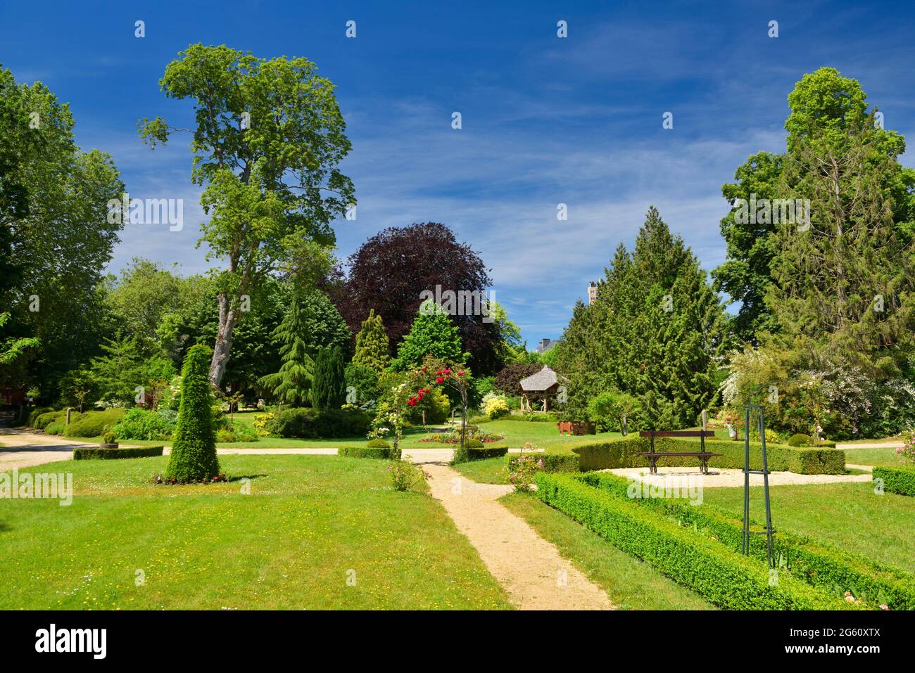 Francia, Ardenne, Sedan, giardino botanico e parco Foto Stock