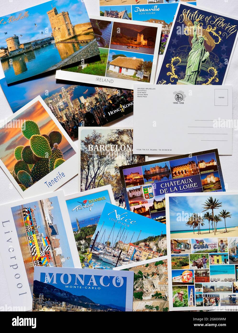 Set di cartoline di viaggio Foto Stock
