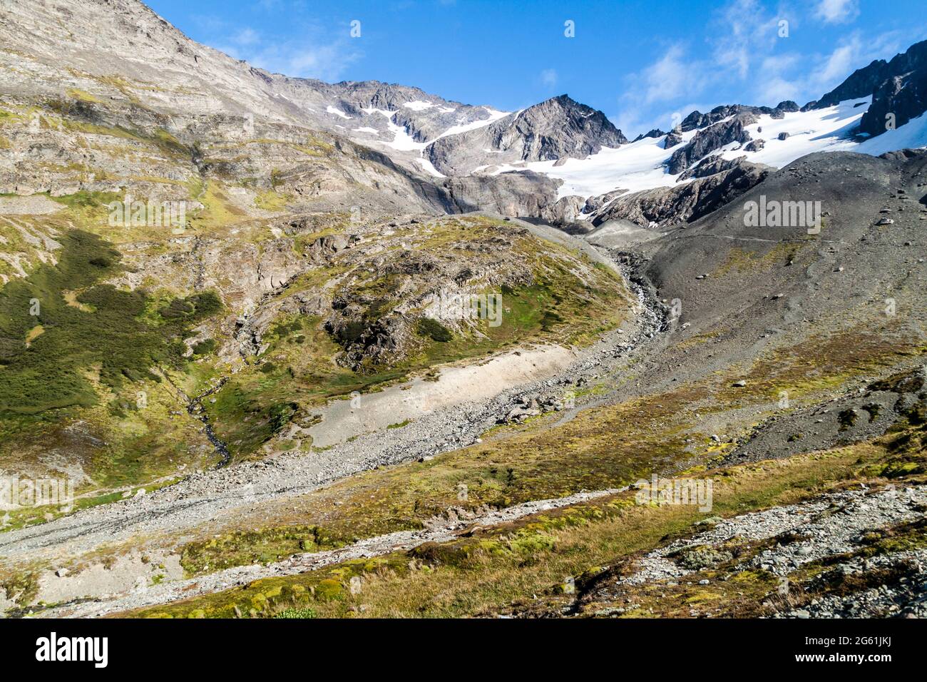 Glaciar Martial vicino a Ushuaia, Tierra del Fuego, Argetina Foto Stock