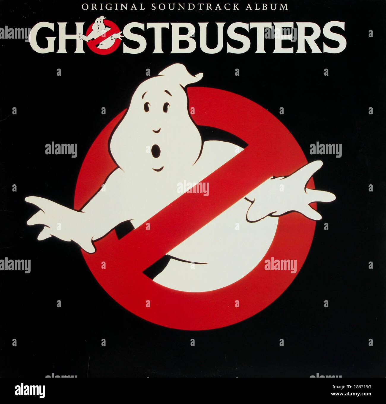 Ghostbusters Movie Soundtrack album musicale su disco LP in vinile. Copertina album pellicola Foto Stock
