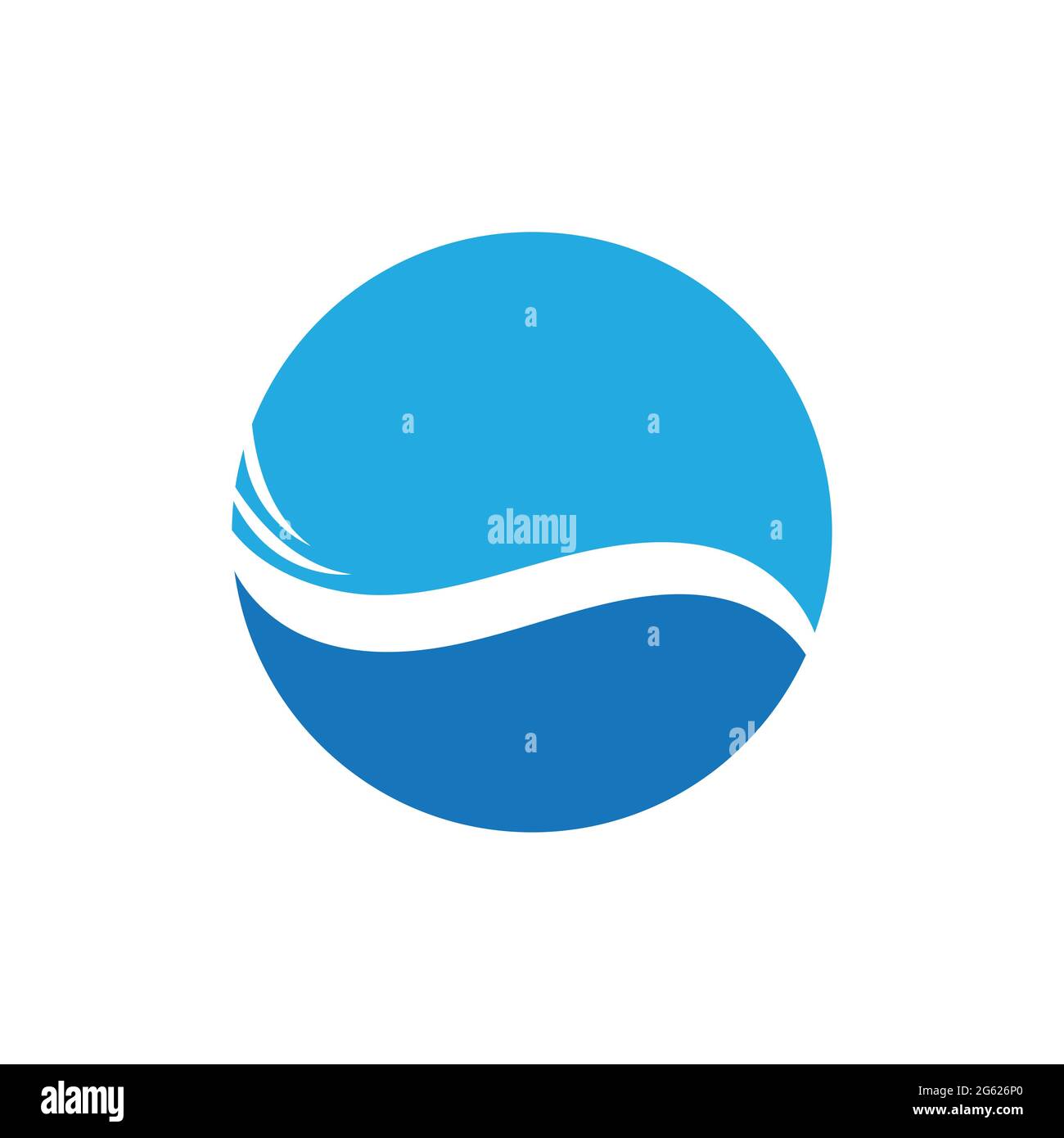 Illustrazione del disegno vettoriale del logo dell'onda dell'acqua Illustrazione Vettoriale