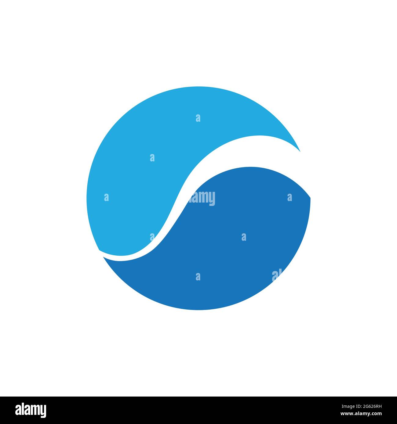 Illustrazione del disegno vettoriale del logo dell'onda dell'acqua Illustrazione Vettoriale