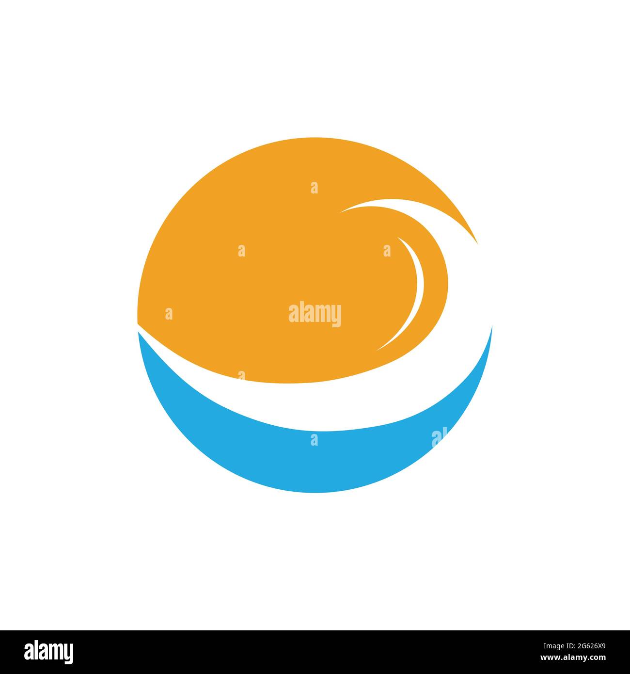 Illustrazione del disegno vettoriale del logo dell'onda dell'acqua Illustrazione Vettoriale