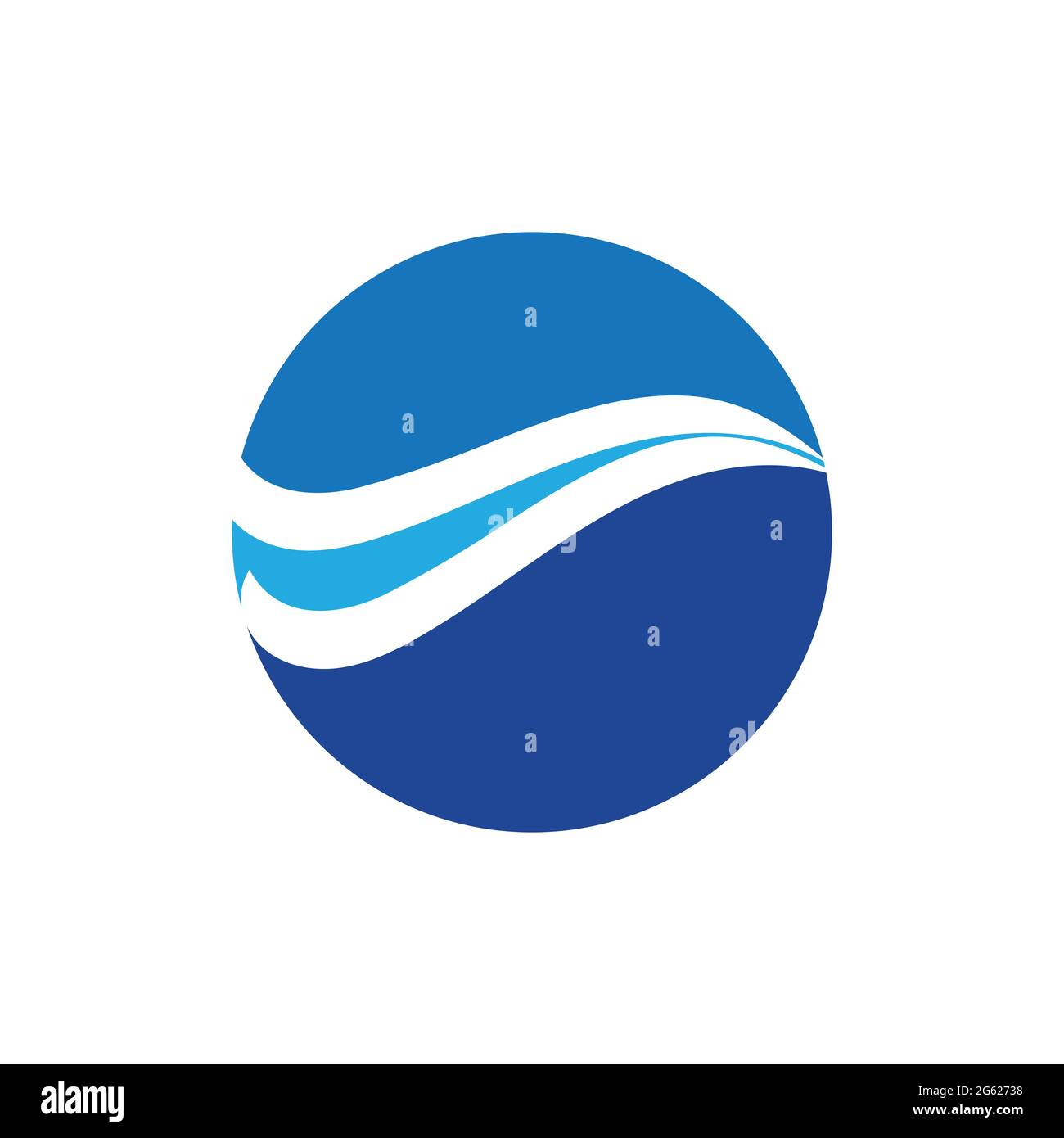 Illustrazione del disegno vettoriale del logo dell'onda dell'acqua Illustrazione Vettoriale