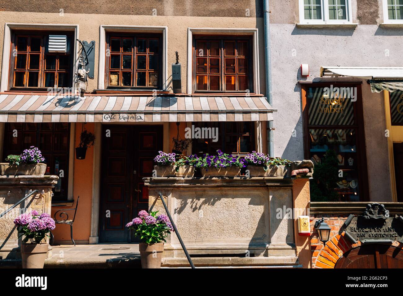 Gdansk, Polonia - 12 Giugno 2019 : Mariacka Street, gioielli in ambra negozio di accessori Foto Stock