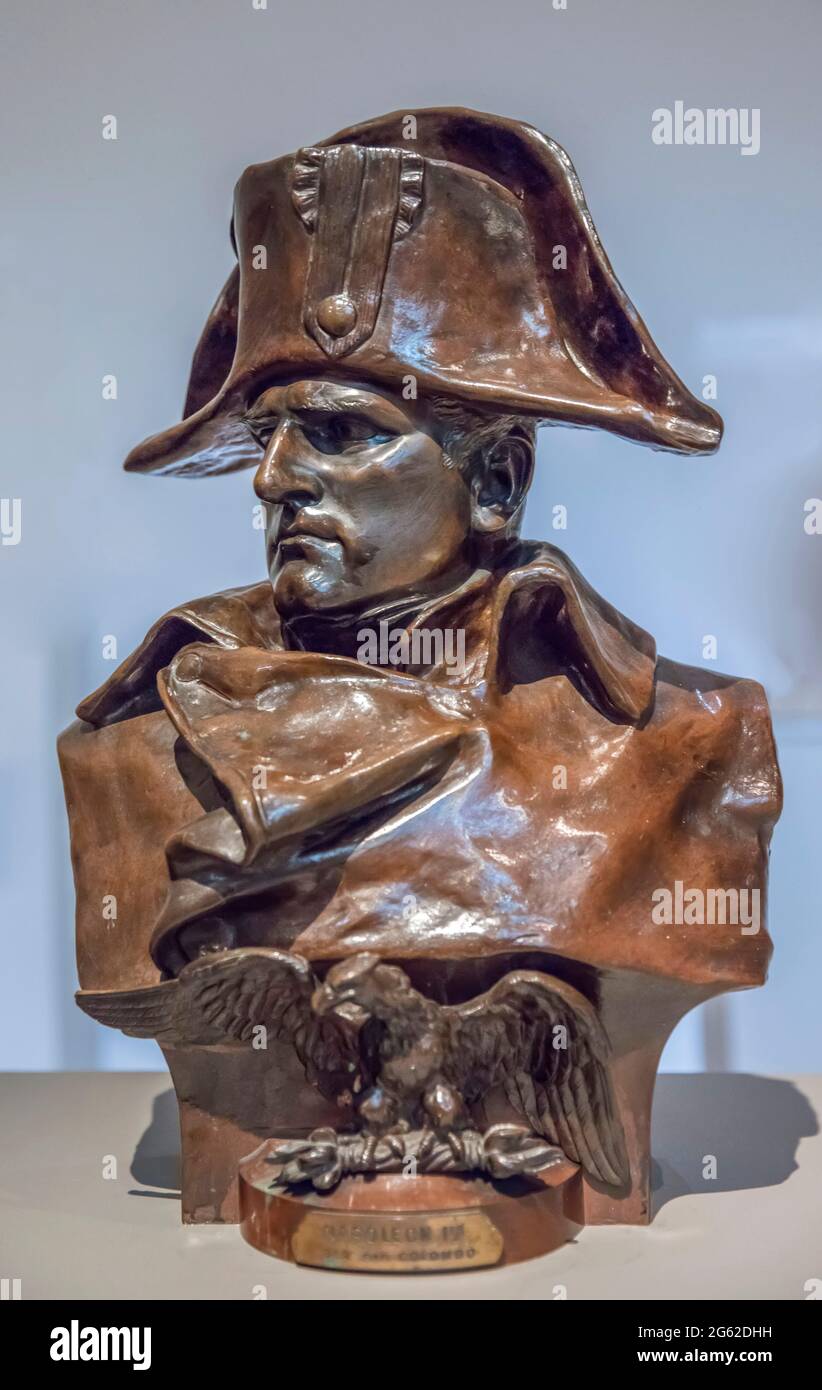 Busto dell'imperatore Napoleone Bonaparte nella Campagna del 1812 di Renzo Colombo Foto Stock
