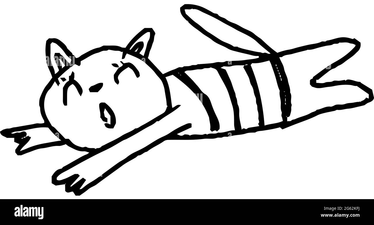 Questa è un'illustrazione dello scarabeo di gatto cute disegnato da un bambino Illustrazione Vettoriale