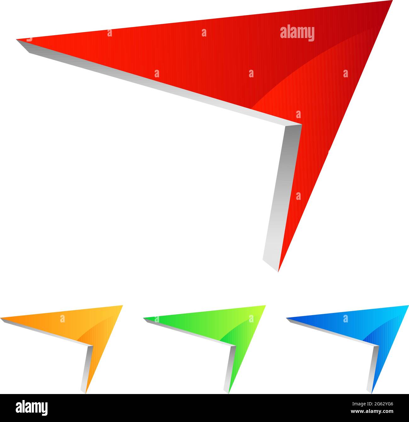 Puntatore GPS, freccia, cursore, indice, icona freccia, simbolo. Pittogramma dinamico a freccia – illustrazione vettoriale di stock, grafica clip-art Illustrazione Vettoriale