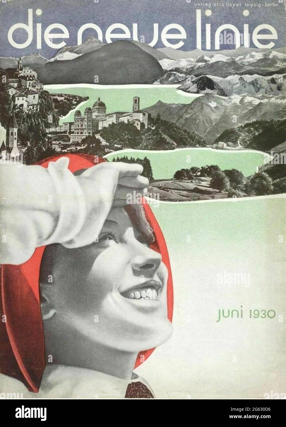 László copertina della rivista Mosholy-Nagy - die neue Linie Foto Stock