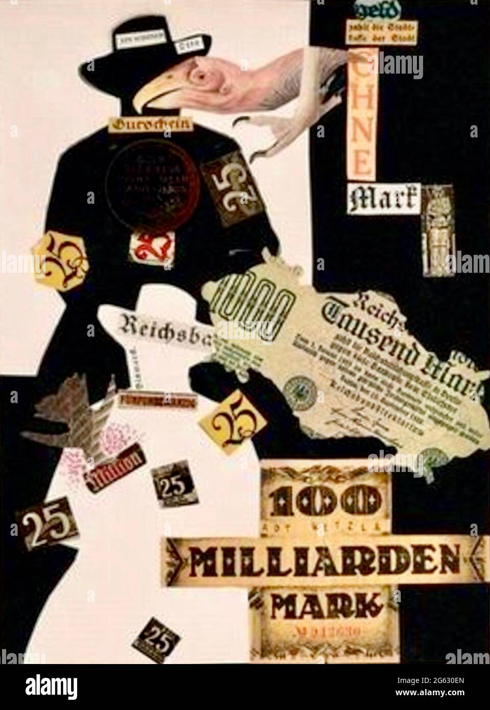 László Moholy-Nagy foto-montaggio opere d'arte intitolato Bankruptcy vultures Foto Stock