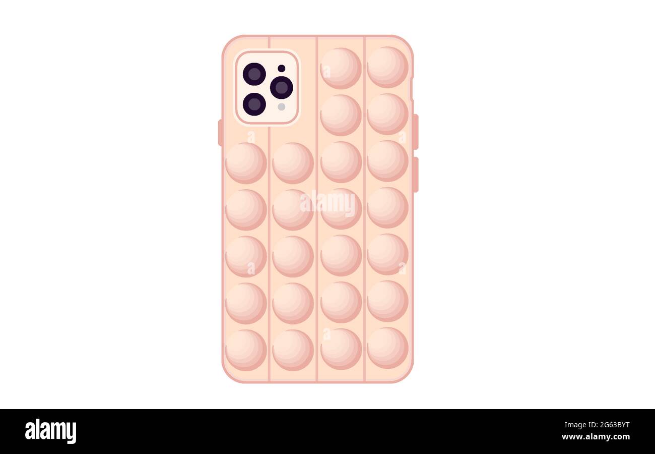 Design della custodia del telefono. Nuovo trend.Antistress sensoriale Illustrazione Vettoriale