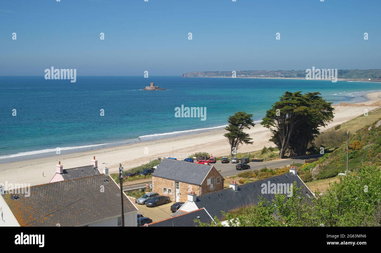 St Quen's Bay , Jersey, Isole del canale Foto Stock