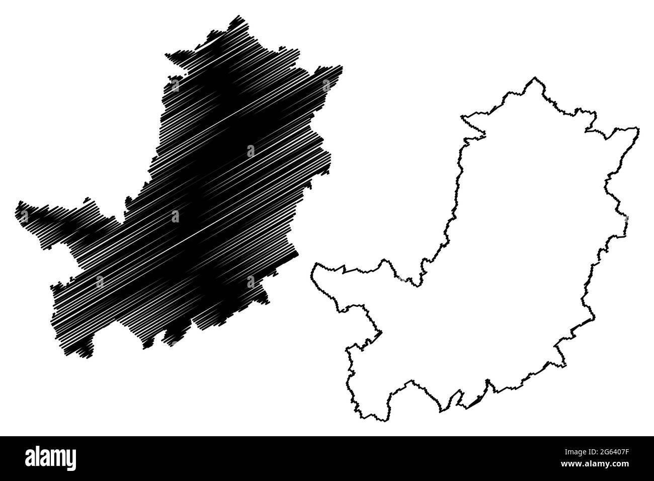 Città Metropolitana di Firenze (Italia, Repubblica Italiana, Toscana o Toscana) mappa illustrazione vettoriale, schizzo della mappa Provincia di Firenze Illustrazione Vettoriale