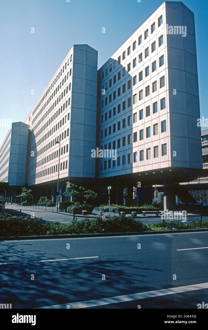 Edificio della radio tedesca occidentale (WDR) nel 1981 (Westdeutscher Rundfunk), Colonia, Nord Reno-Westfalia, Germania Foto Stock