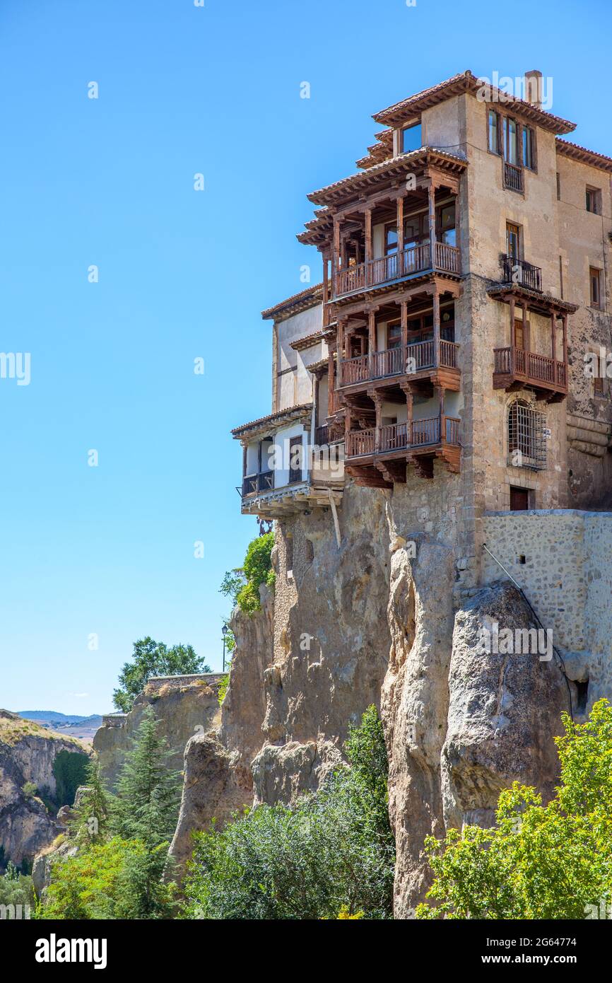 Case pendenti a Cuenca (Casas Colgadas), Castilla-la Mancha, Spagna. Riferimento anatomico Foto Stock