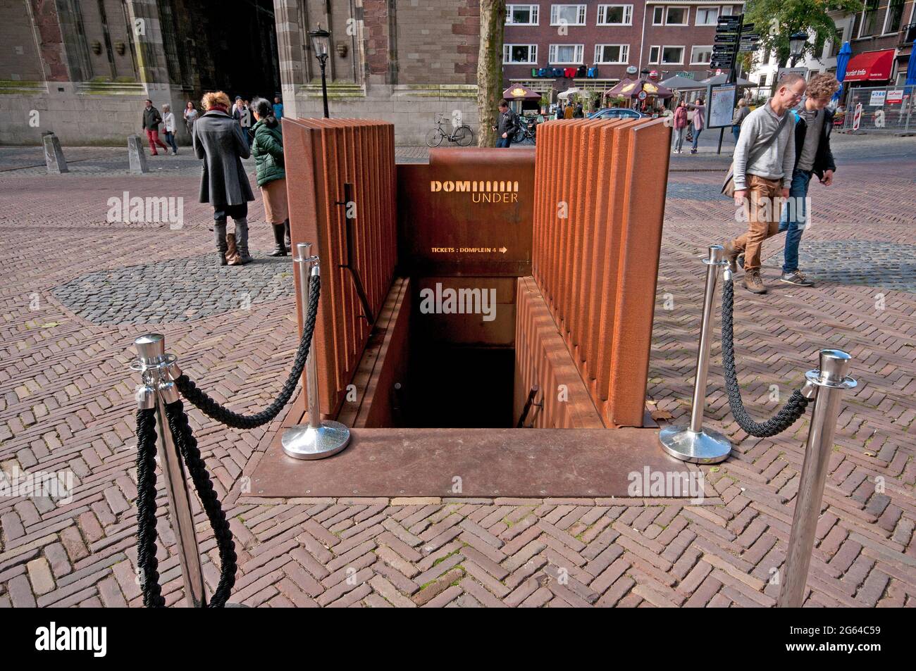Ingresso al DOMunder di Domplein (Piazza della Cattedrale), Utrecht, Paesi Bassi Foto Stock