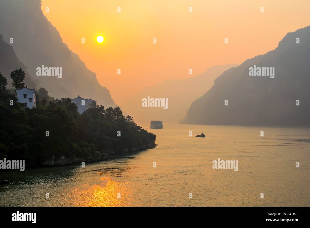 Golden Highway della Cina, il fiume Yangtze Foto Stock