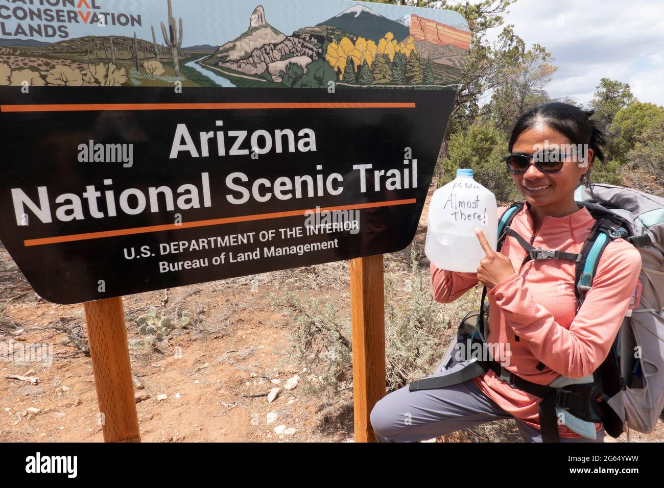 Trailhead vicino alla fine dell'Arizona Trail, Arizona, U.S.A Foto Stock