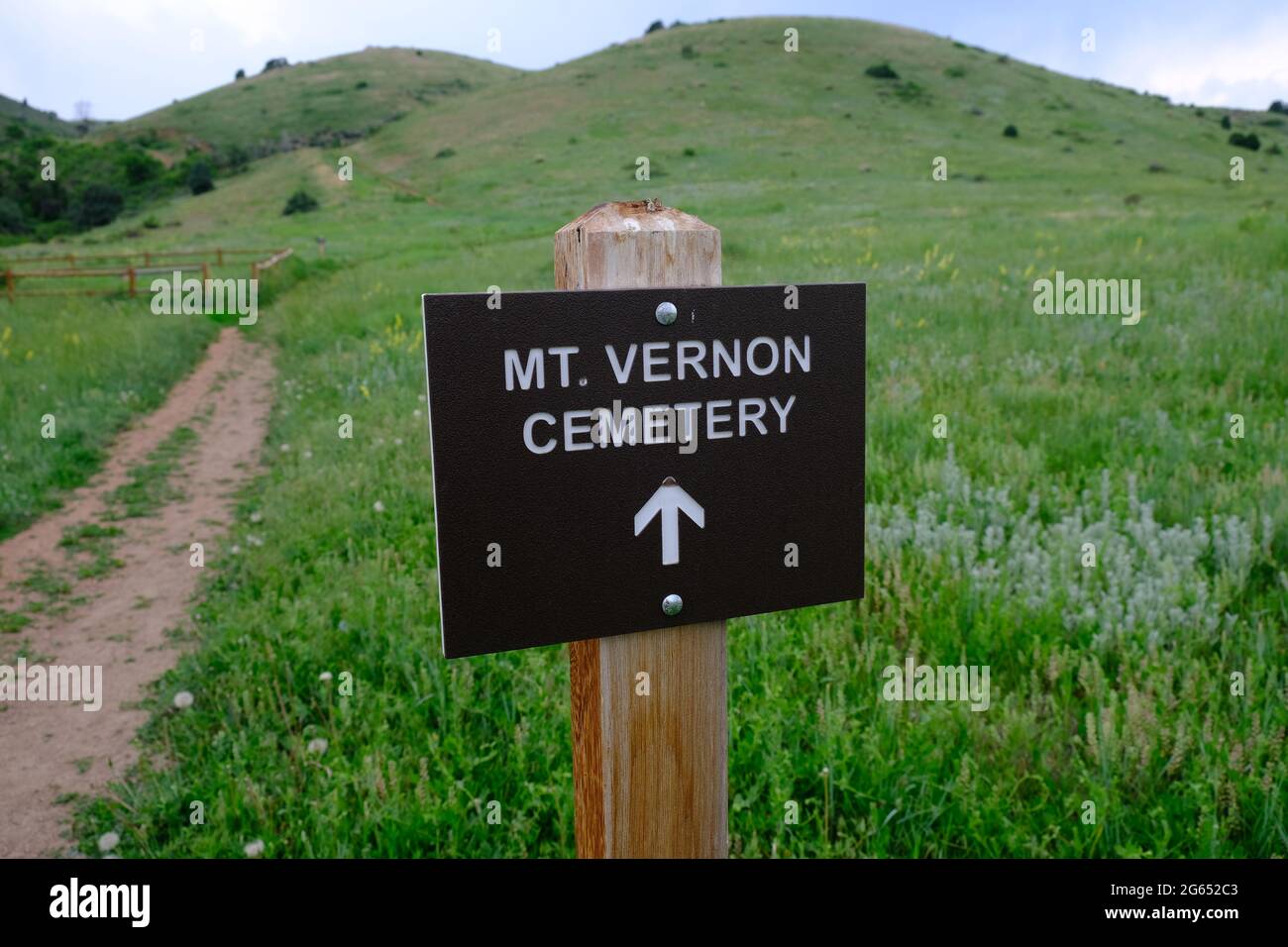 Cimitero di Mount Vernon al Matthews Winters Park nel Golden Colorado Foto Stock
