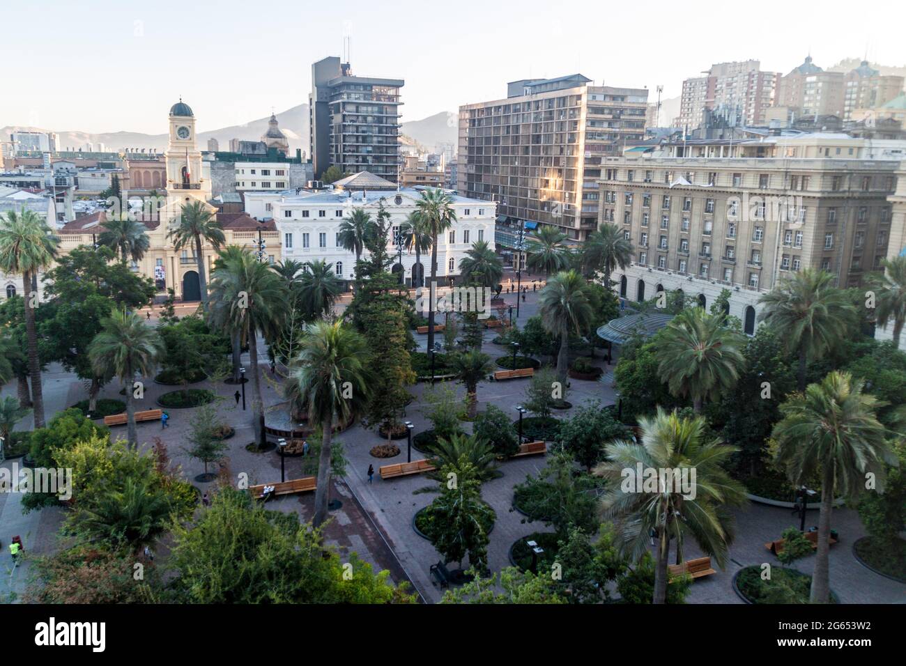 Plaza de las Armas in Santiago del Cile Foto Stock