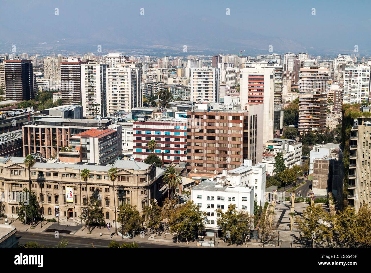 Skyline di Santiago de Chile Foto Stock