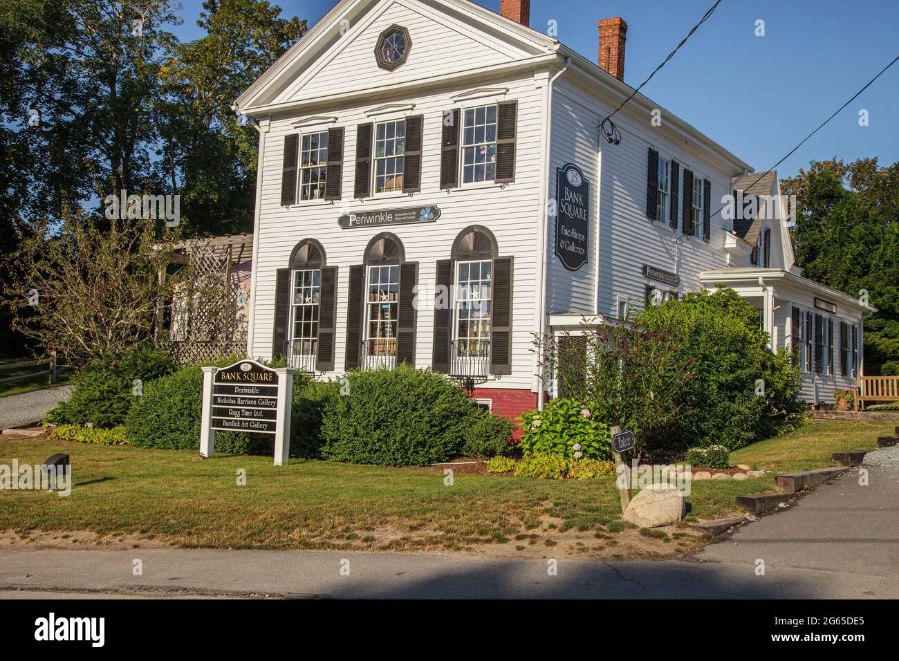 Bank Square fine Shops and Galleries situato a Wellfleet, Massachusetts Foto Stock