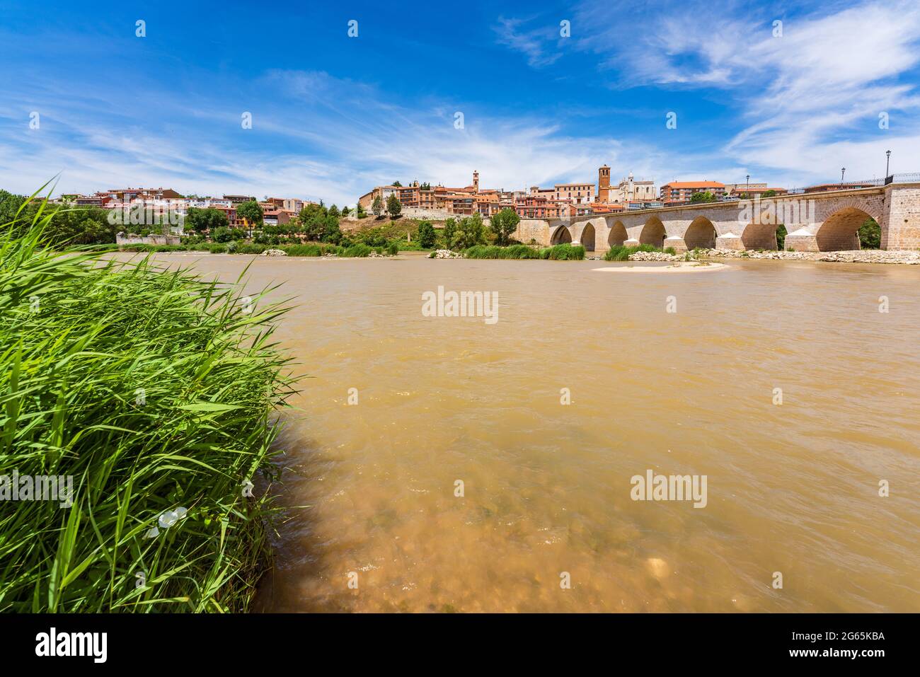 Vista panoramica della città storica di Tordesillas a Valladolid, Castilla y León, Spagna Foto Stock