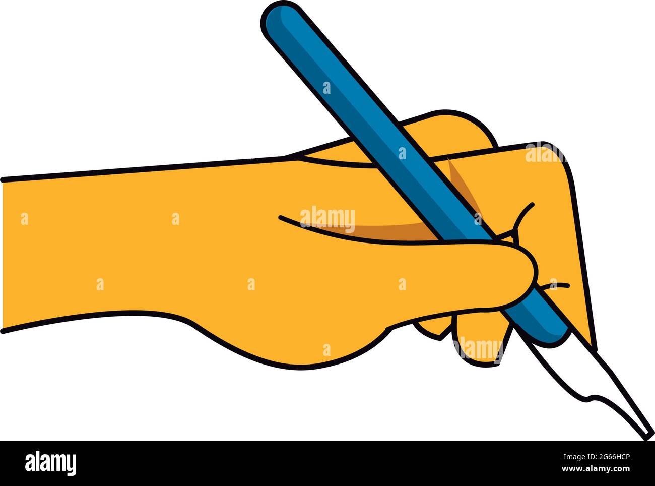 A sinistra la scrittura a mano Illustrazione Vettoriale