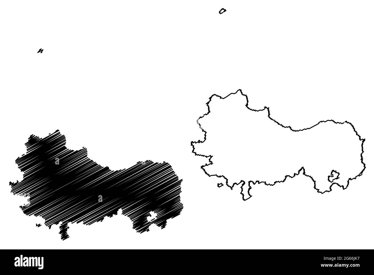 Provincia di Palermo (Italia, Repubblica Italiana, Regione Sicilia) mappa illustrazione vettoriale, schizzo della mappa Provincia di Palermo Illustrazione Vettoriale