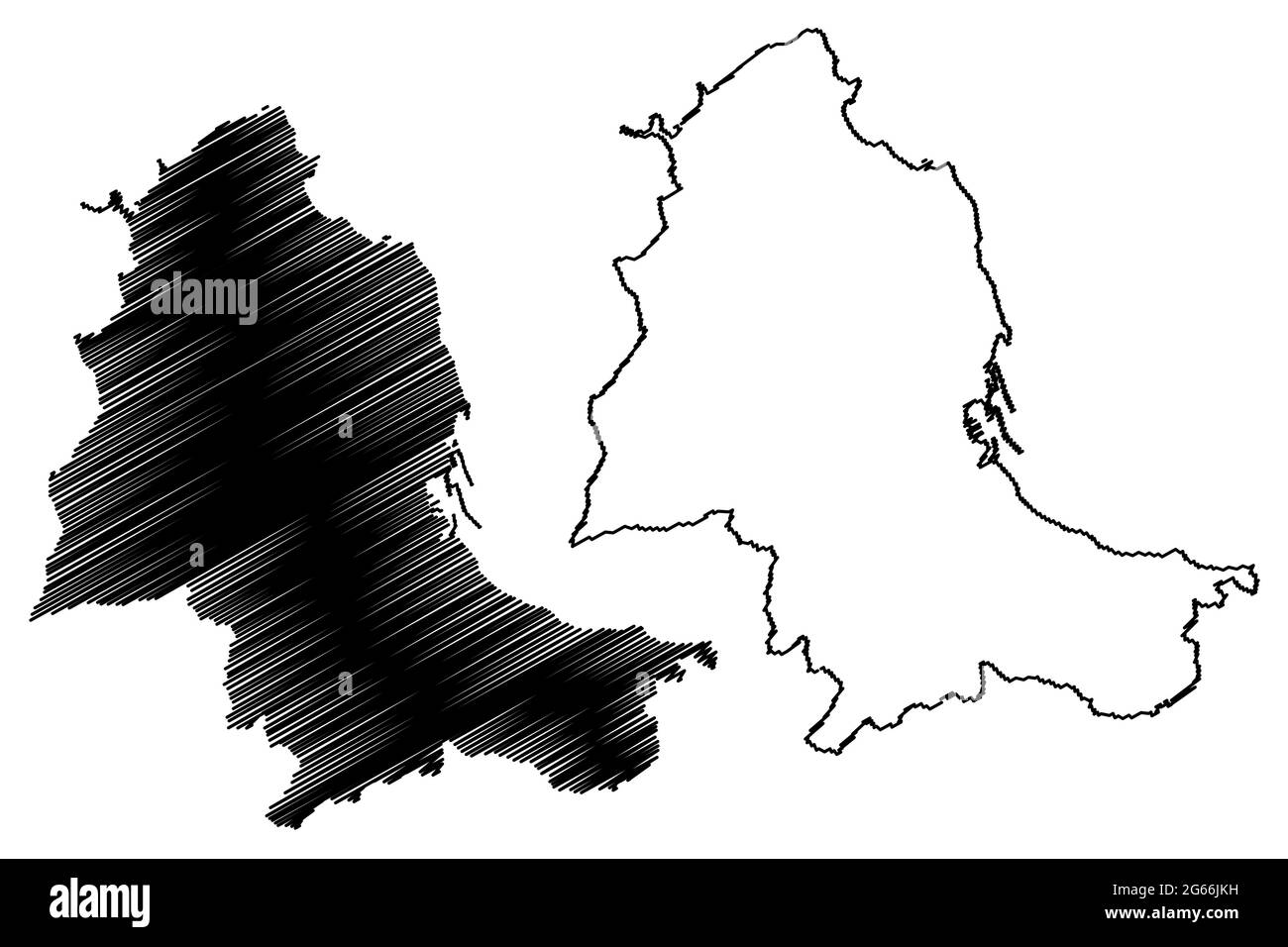 Città Metropolitana di Palermo (Italia, Repubblica Italiana, Regione Sicilia) mappa illustrazione vettoriale, schizzo della mappa Palermo Illustrazione Vettoriale