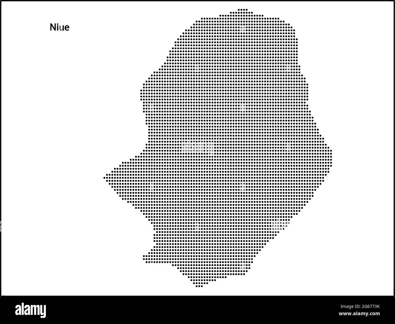 Mappa vettoriale a mezzitoni punteggiata del paese Niue per il tuo progetto, concetto di illustrazione di viaggio. Illustrazione Vettoriale