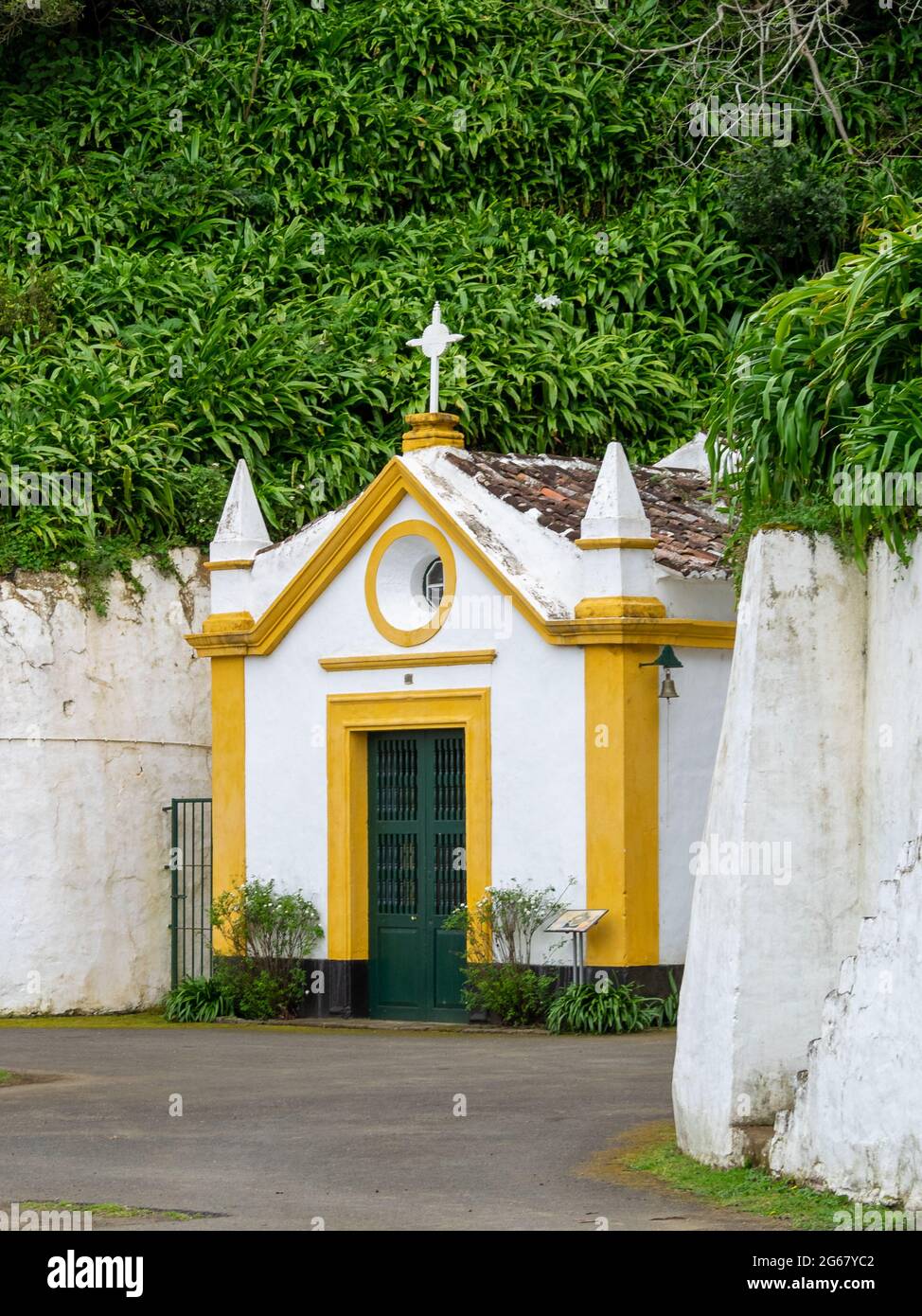Cappella di Sant'Antonio a Monte Brasil, Isola di Terceira Foto Stock