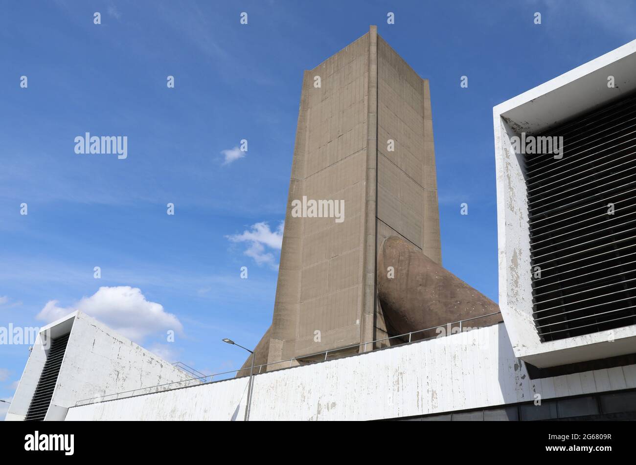 Albero di ventilazione per il Kingsway Tunnel sotto il fiume Mersey a Liverpool Foto Stock