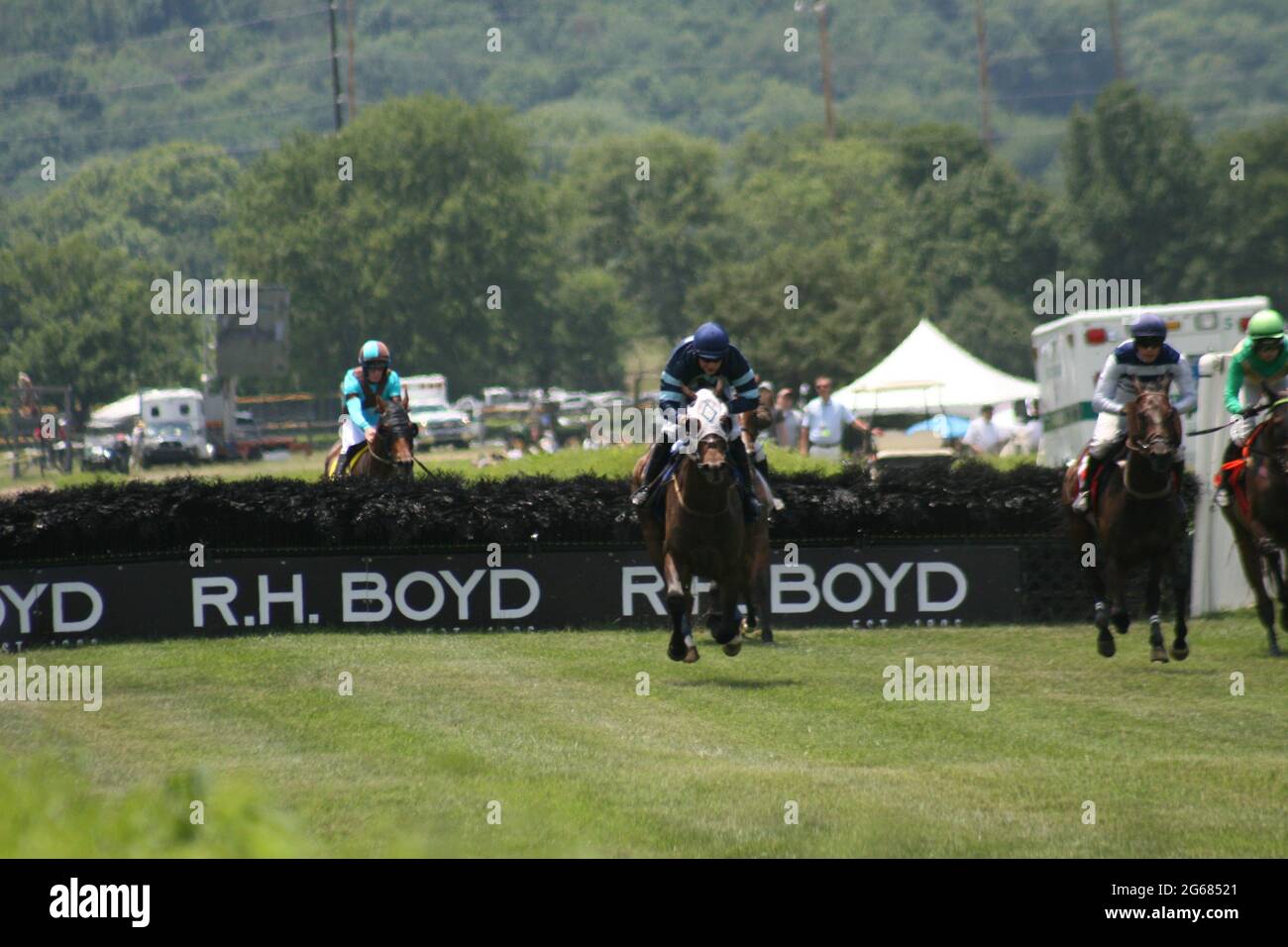 Iroquois Steeplechase a Nashville, Tennessee, Stati Uniti. L'evento si è tenuto al Percy Warner Park. Foto Stock