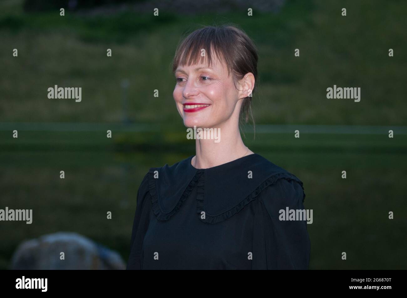 la regista Katharina Marie Schubert ha visto prima della proiezione del loro film DAS Mädchen MIT DEN GOLDENEN HÄNDEN a Monaco di Baviera Foto Stock