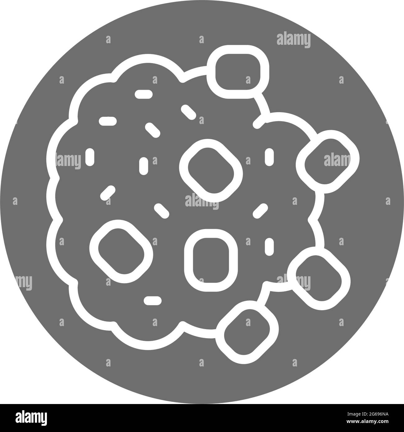 Cucina dell'Arabia Saudita, icona grigia di Mansaf. Illustrazione Vettoriale