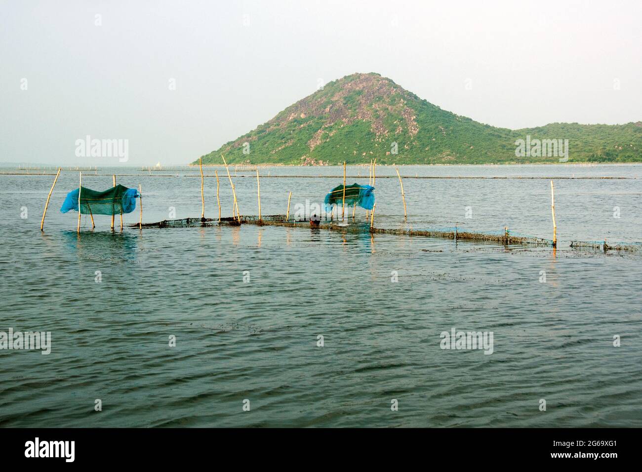 paesaggio naturale del lago di chilka rambha odisha Foto Stock